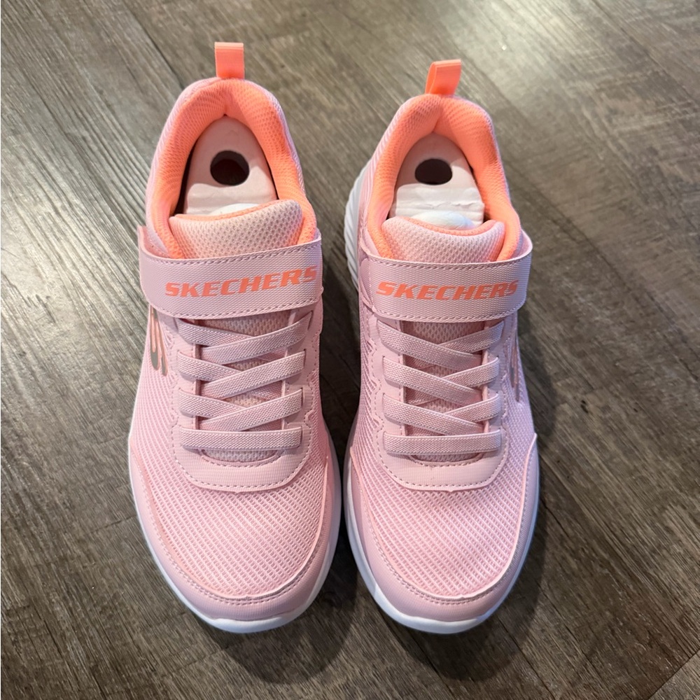 Skechers Kids Light Pink and Coral Athletic Sneakers